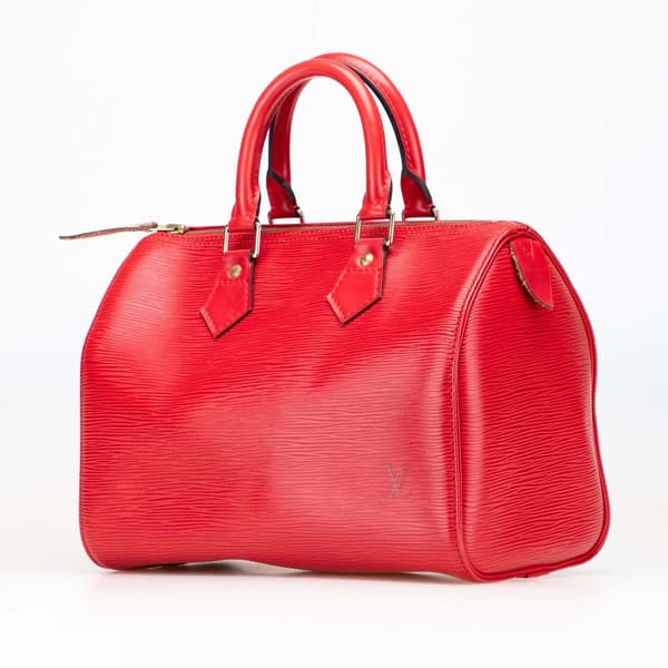 Pre-owned Louis Vuitton Epi Speedy 25 Red