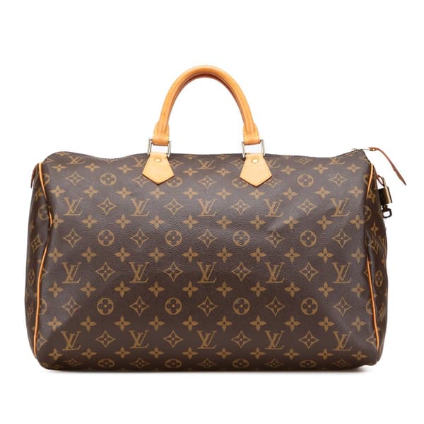 Pre-owned Louis Vuitton Monogram Speedy 40 Brown
