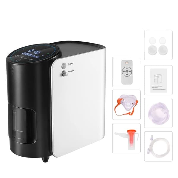 Kannettava happipitoisuuden keskittäjä, säädettävä happivirtaus, hiljainen toiminta 1-7L/min,JY -105W, EU-pistoke JY -101W