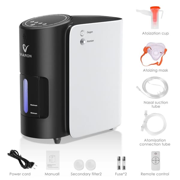 Oxygen Generator, Justerbar Flow 1-7L/min, Lav Støj ≤50dB,Y-101W, EU-stik