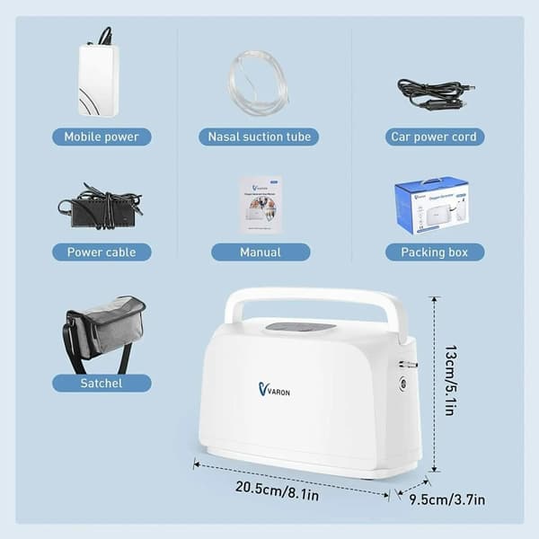 Kannettava happikonsentraattori, 3L/min virtausnopeus, 30% happipitoisuus,NT-03, EU-pistoke