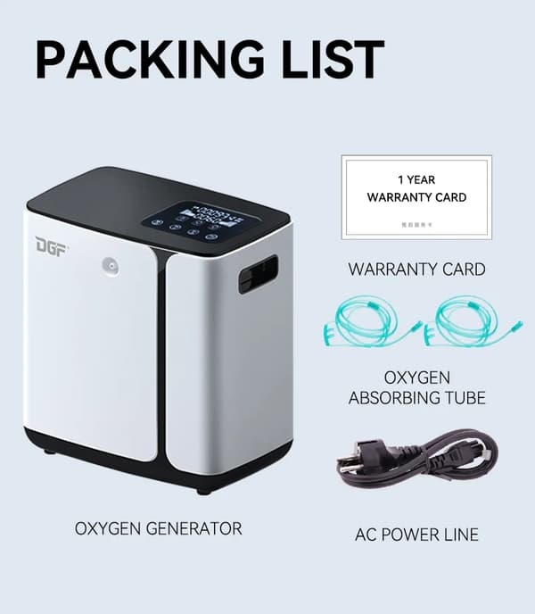 Oxygenkoncentrator, 8L/min flowrate, 93% iltkoncentration,Berøringsskærm
