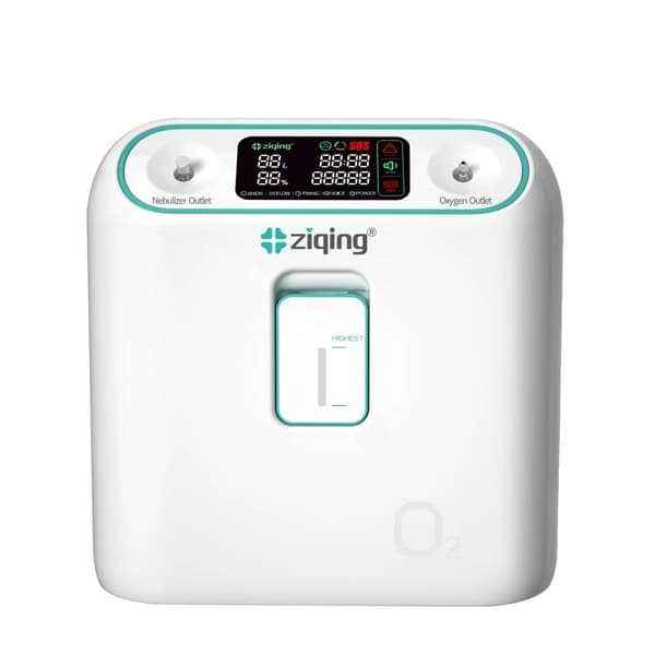 Bärbar syrgaskoncentrator, 93%±3% renhet, smart touch-kontroll,Uppgradera 1L-8L, EU-kontakt
