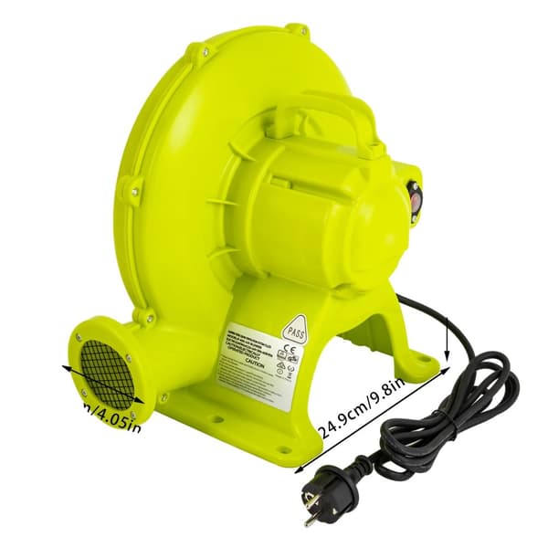 450W Elektrisk Luftblåsare, Stark Luftström 720m³/h, Ingen Montering Krävs,EU, Grön