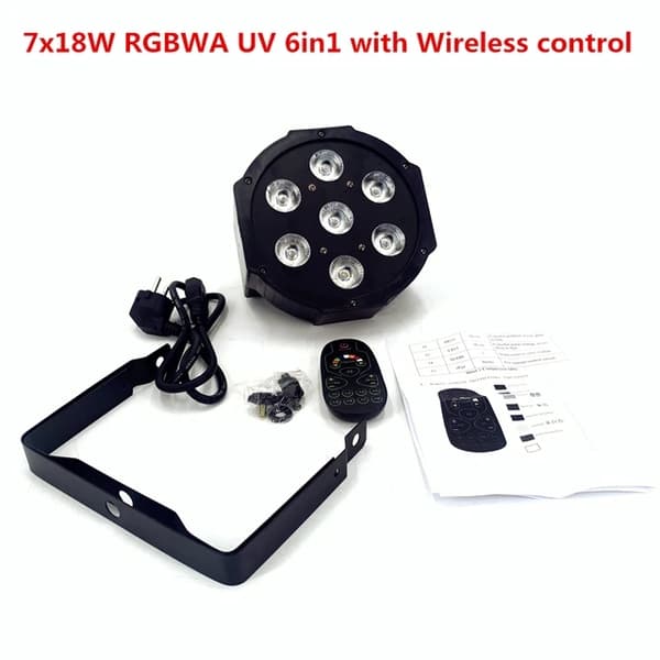 Titel: Bedste Støjreducerende Hovedtelefoner med Bluetooth og Lang Batterilevetid, WX 7x18W RGBWA UV 4X, EU-stik