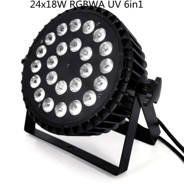 Vaihevalo, RGBWA UV 6in1, DMX-ohjaus, Punainen & Keltainen & Sininen