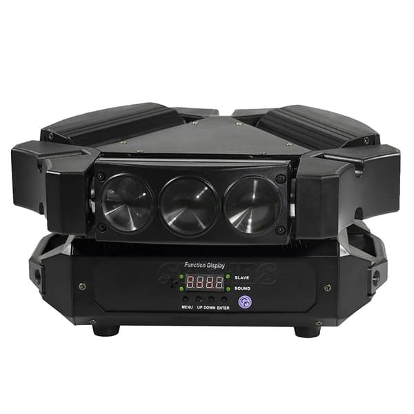 Mini Moving Head Belysning, RGBW Effekt, DMX Konsol, Farverig, EU-stik