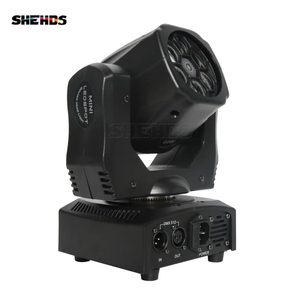 Bevægeligt hovedlys, RGBW-stråle, flere DMX-tilstande, 6x15w Laser Beam, EU-stik