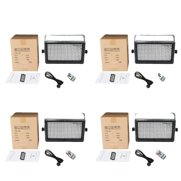 60W LED Scenljus, Trådlös Kontroll, DMX RGB Belysningseffekter,4st, EU-kontakt