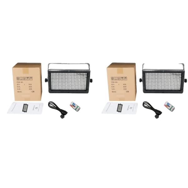 60W LED Scenljus, Trådlös Kontroll, DMX RGB Belysningseffekter,4st, EU-kontakt