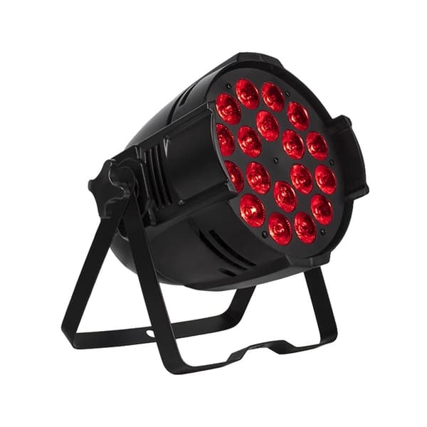 LED Scenebelysning, 18x18W RGBWA UV Farveblanding, Dynamisk Musik Synkronisering, Holdbart Aluminiumsdesign,EU Stik, Kun Gamle 18X18W