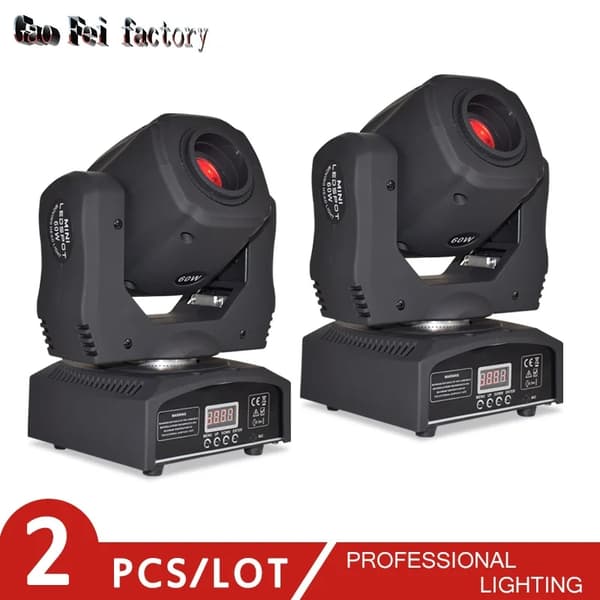 60W DMX Moving Head Lys, 8 Farvevalg, Manuel Fokus, Professionel Scenebrug,EU Stik, FLYTTENDE HOVEDET 60w