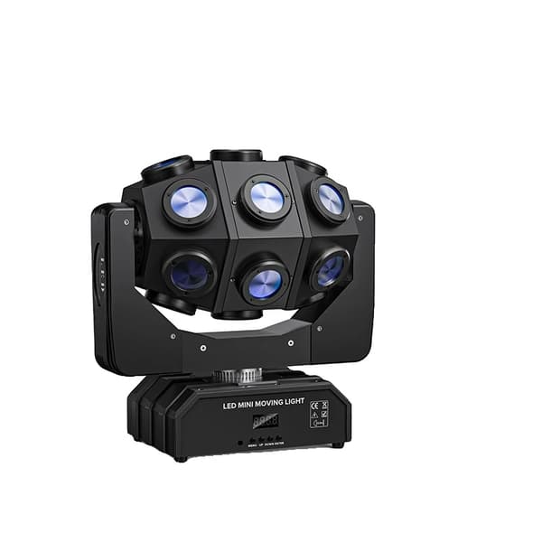 Bevægelseshovedlys, 180W effekt, DMX kontrol,EU-stik