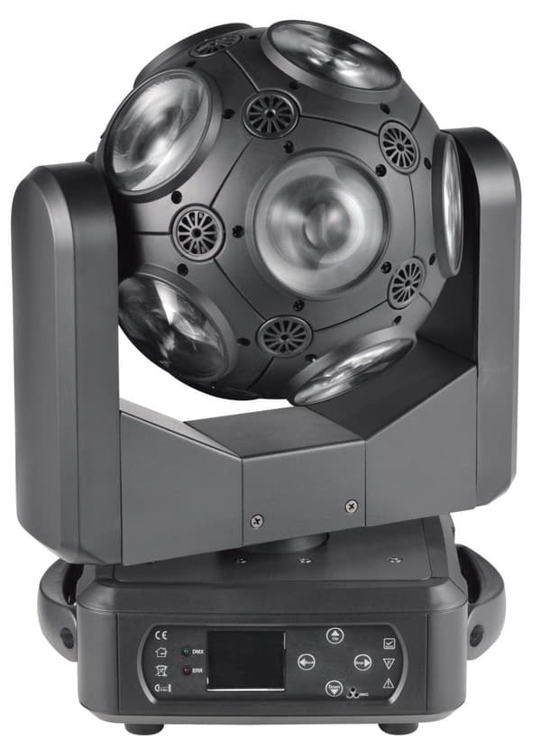Jalkapallo Lyre Stage Light, 12x20W RGBW 4in1, 540 asteen panorointi, äärettömän kallistuksen kierto