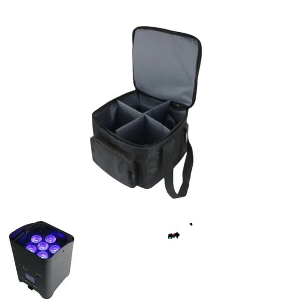 LED Batteridrevet Par Lys, Trådløs Kontrol, Lang Batterilevetid,Sort Skjold, 1 Taske kun 1 Bag only 2