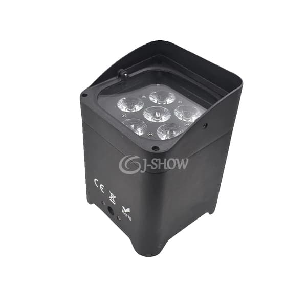 LED Scenljus, Trådlös DMX-kontroll, 6x18W RGBWA+UV,1 st, Vit