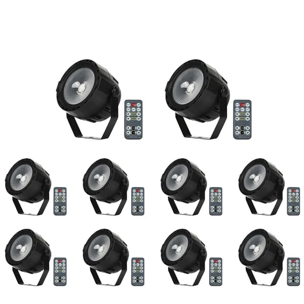 LED Par-belysning, Kompakt Design, Fjärrkontrollfunktionalitet,EU-kontakt, 10ST 10pcs