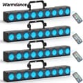 Miniatyrbillede 2 af 2: RGBW LED Vaskelys, 9 stk. 4W Lyskilde, Flere Kontrolmuligheder,4STK, EU-stik