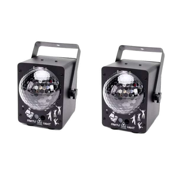 Mini scenbelysningsprojektor, dynamiska laser mönster, RGB LED-effekter,2ST, EU-kontakt