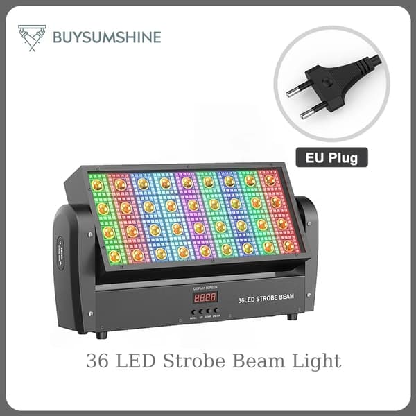 Strobe Beam Lys, 200W Effekt, 648 RGB LED'er,EU-stik