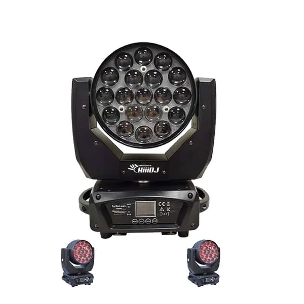 RGBW Moving Head Light, 19x15W Effekt, DMX Kontrol,2 Lygter
