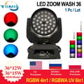 Miniatyrbild 2 av 2: LED Zoom Wash-lampa, 450W effekt, 15-65 linjär zoom,1 Ljus, 4i1 RGBW