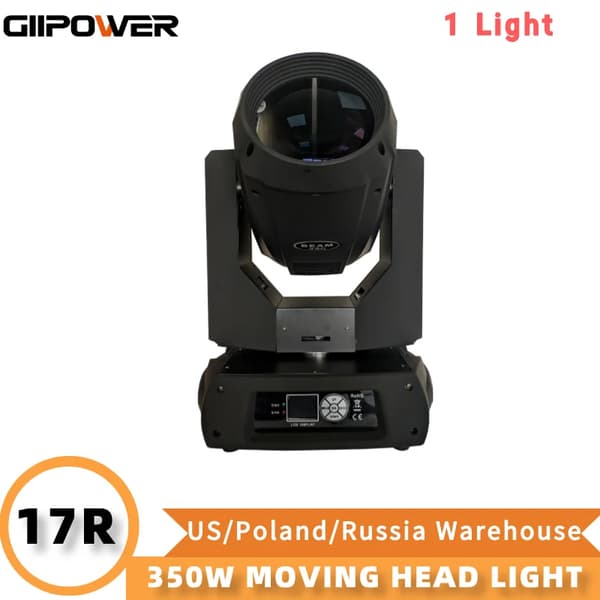 Moving Head Light, 350W Effekt, 16-Kanals Kontrol,1 Lys