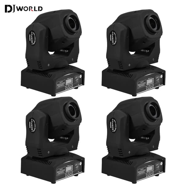 60W LED Gobo Rörlig Huvudlampa, 540/180 Graders Pan/Tilt, 7 Färger + Vit,4ST 60W, Eu plugg