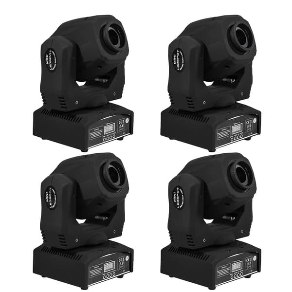 60W LED Gobo Rörlig Huvudlampa, 540/180 Graders Pan/Tilt, 7 Färger + Vit,4ST 60W, Eu plugg