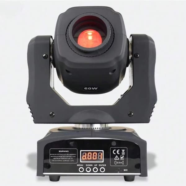 Rörlig LED Spot Light, DMX-kontroll, Hög Luminös Flöde,svart, Eu plugg