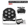 Miniatyrbillede 2 af 2: LED Flad Par Lys, 7x12W RGBW, 7x18W RGBWA+UV,2pcs 7x18w, EU