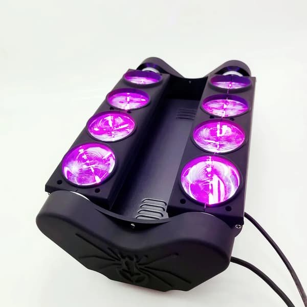 Scene Belysning, 8X15W RGBW LED Lygter, DMX Kontrol,Enhedspris for 2 stk, EU -stik