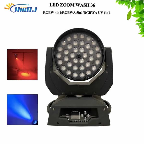 LED Moving Head Light, RGBWAUV 6-i-1 LED'er, 450W effektudgang,1 lys, RGBW 4in1