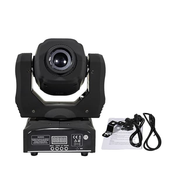 LED Scene Lys, 60W Effekt, 7 Farver + Hvid,60W sort krop, EU
