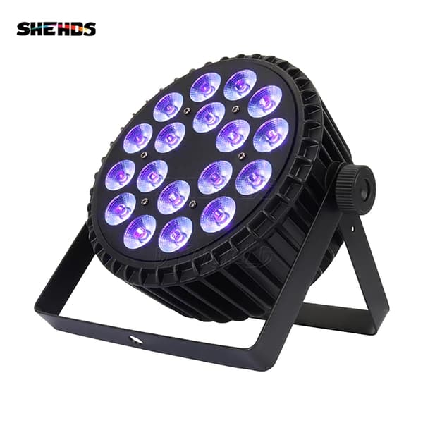 LED Par Lys, 18x12W RGBW, 18x18W RGBWA+UV,Aluminium flad 18x18w, EU -stik