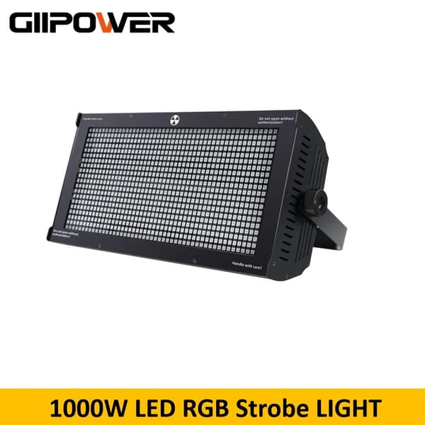 1000W LED Stroboskopljus, RGB Segmenterat, DMX-512 Kontroll,1 Ljus
