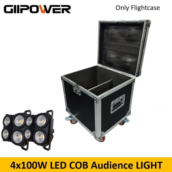 Scene Belysning, 4x100W COB LED, DMX Kontrol,1 fluekasse