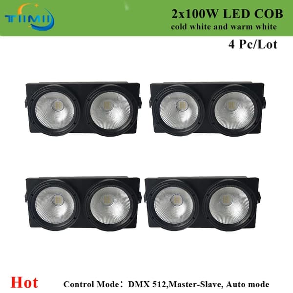 LED Scenbelysning, 250W Effekt, DMX Kontroll,4 lampor