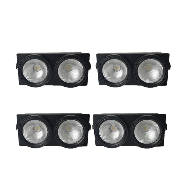 COB LED Scenljus, Kalla och Varma Vita Alternativ, DMX Kontroll,4 lampor