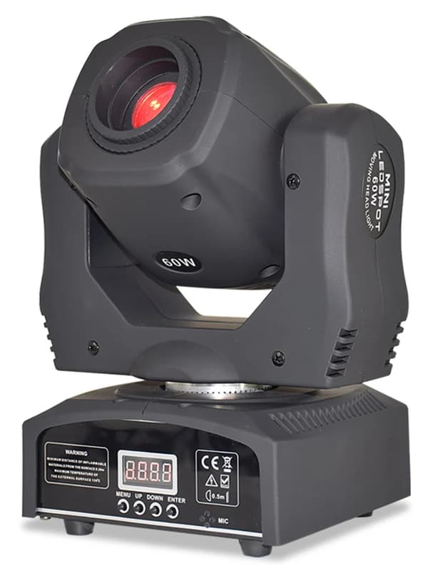 Rörlig huvudlampa, 60W effekt, 7 färgalternativ,Mini Spotlight 60W, EU-kontakt
