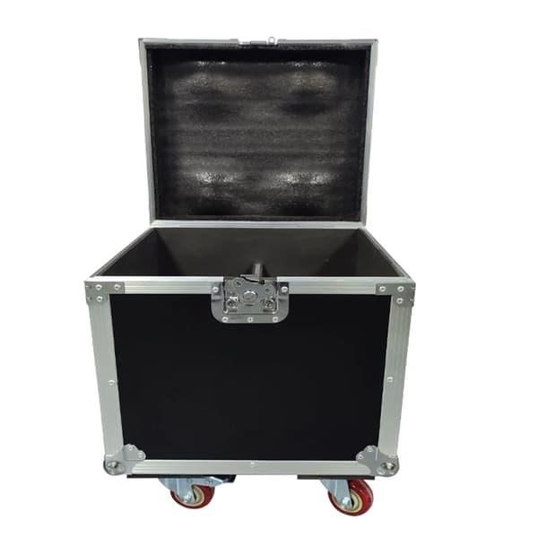 LED DMX Publik Blinder Lampa, 4x100W COB Effekt, 450W Hög Prestanda,Endast 2in1 FlightCase, Kall vit
