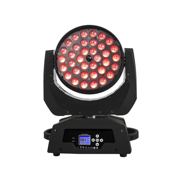 SHEHDS Rörlig Huvudbelysning, RGBWA UV 6in1 Mixfärg, 648W Effektutgång,1 st 36X18W, EU-kontakt