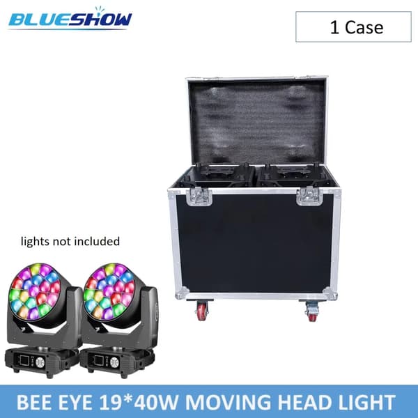 Bee Eye Moving Head Light, 750W Effekt, 4-60° Strålvinkel,1 Flightcase, 19x40w