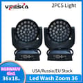 Miniatyrbillede 2 af 2: LED Moving Head Wash Light, 36x18W RGBWAUV, DMX Kontrol,2 Lys, 6 i 1