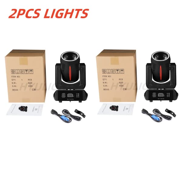 LED Moving Head Light, 150W Effekt, 8 Farver & 8 Gobos,2 STK, EU stik