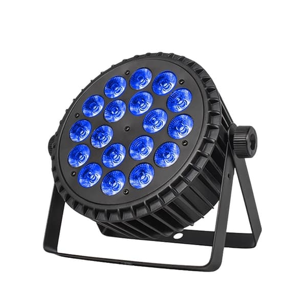 LED Scenljus, 18x18W RGBWA+UV, 324W Effektförbrukning,Eu plugg, Aluminium Platt 18x18W