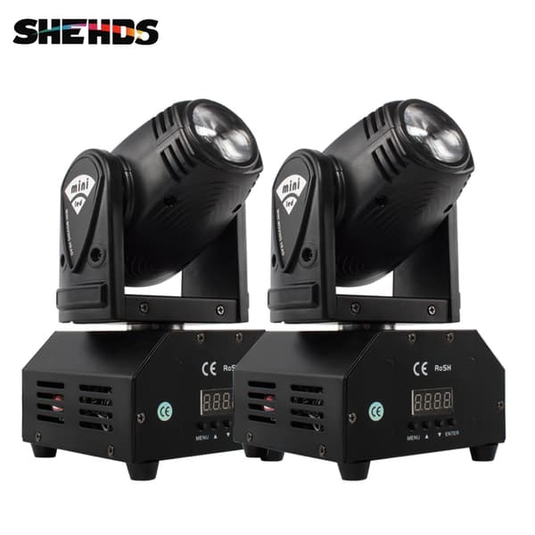 Mini RGBW LED -liikkuva päävalaisin, 10W teho, monipuolinen DMX-ohjaus,EU-pistoke, 2 kpl LED 10W valoa