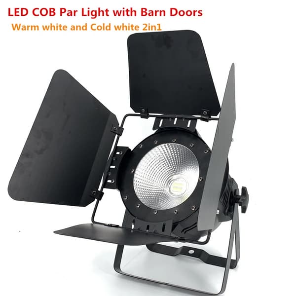 200W LED COB Par Lys, Varm Kold Hvid 2i1, RGBWA UV 6i1,EU-stik, Varm Kold hvid 2i1