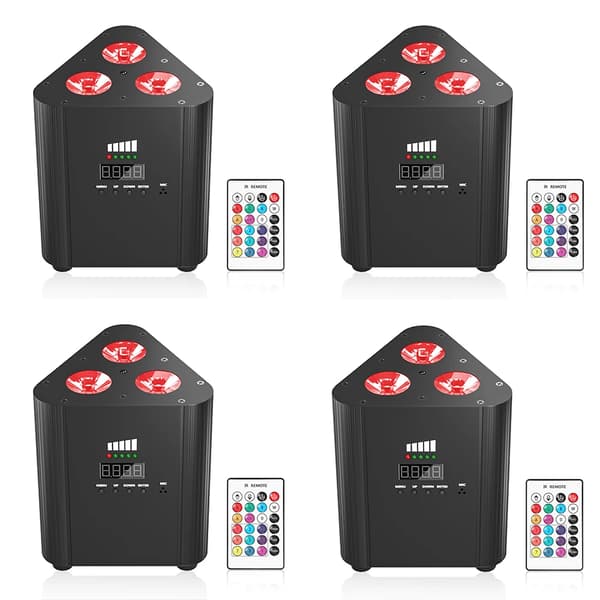 4 IN1 Par Lys, RGBW Belysningseffekter, Flere Driftsformer,EU-stik, ZQ01449