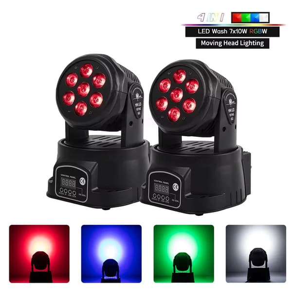 LED Moving Head Light, 150W Effekt, DMX 9/14 Kanal Kontrol,2 stk, EU-stik